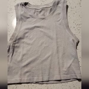Stretchy White Athletic Tank